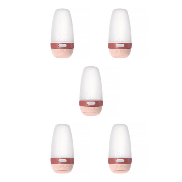 Inteprter Dispensador portátil Botella de gran capacidad Botellas de almacenamiento de silicona Artículos de tocador Contenedor Accesorios para 80ML Rosa 5piezas Inteprter CBP209293