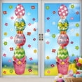 thumbnail image 4 of 2pcs Easter Window Clings, Easter Egg Window Cling Stickers Large Window Decals Watercolor Funny Cartoon Egg Reusable Decoration for Spring Party Shop Home Classroom, 2 Sheets, 2 Sheets, 4 of 6
