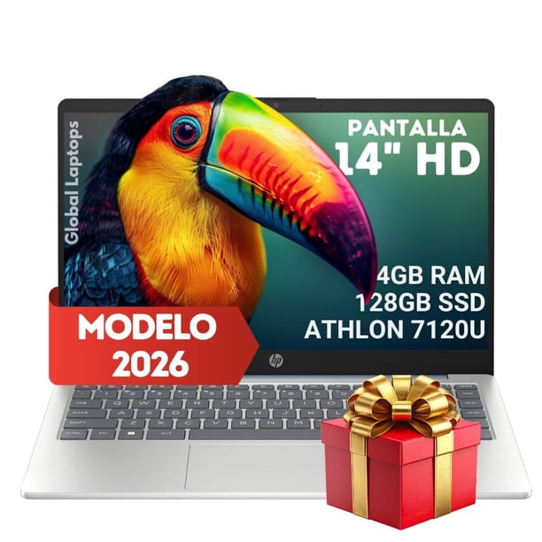 Laptop HP Stream Amd Athlon 7120u 128gb Ssd 4gb Ram 14 Blue Con Regalo