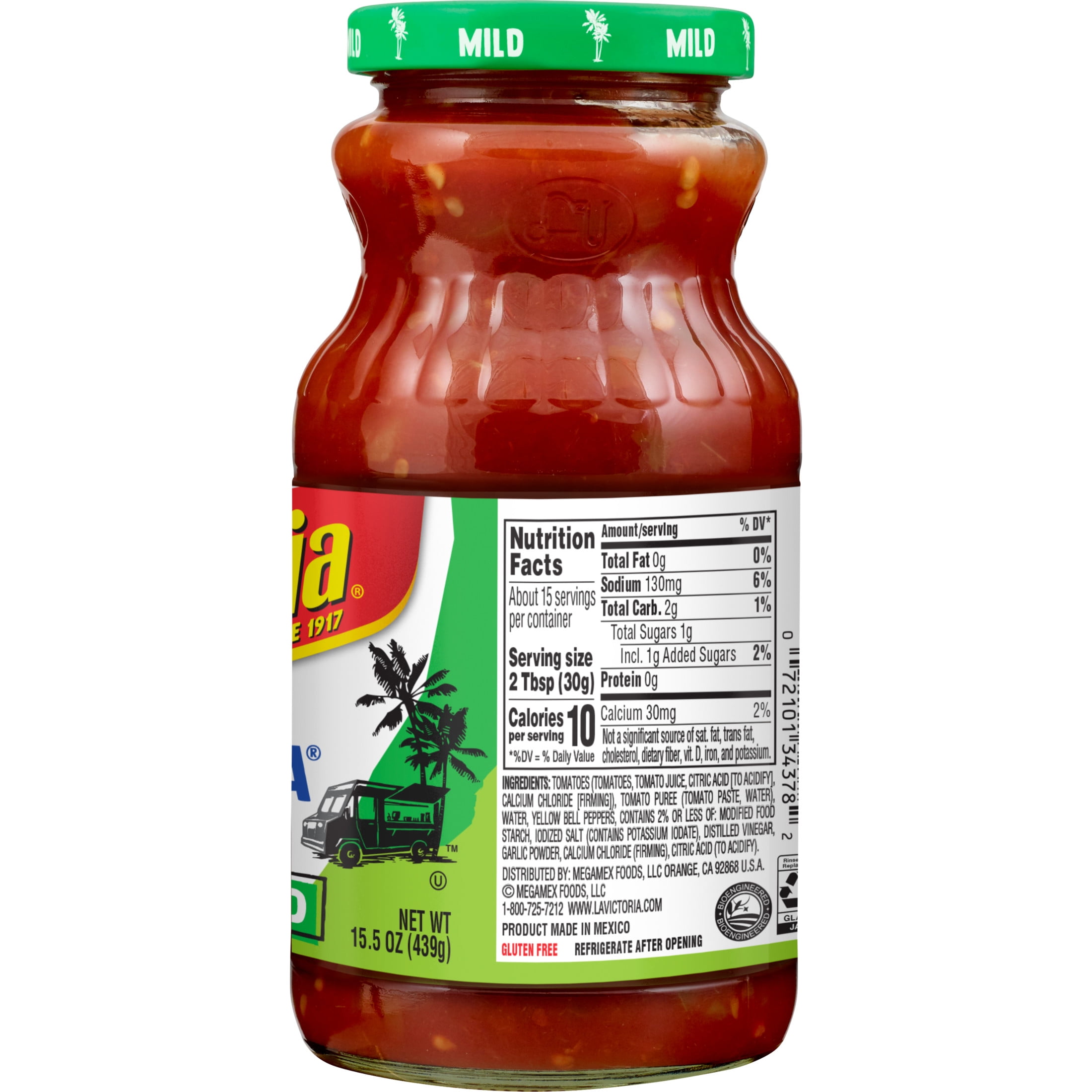 (3 pack) LA VICTORIA SUPREMA Salsa Mild, Shelf-Stable, 15.5 oz Glass Jar