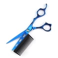 thumbnail image 2 of Tijeras de peluquería de 6,0 pulgadas con peine, tijeras de peluquería personalizadas, tijeras de barbero, tijeras planas, 2 of 6