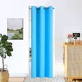 thumbnail image 3 of Blackout window curtain for living room / bedroom drapes divider room panel thermal grommet Set of 2 panels , 37 by 84 inch, TURQUOISE color K68, 3 of 7