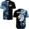 thumbnail image 2 of Seven Lions Pic Baseball Jacket T-shirt Unisex Casual 2026 Fashion Summer Short Sleeved Tee Clothing, 2 of 5