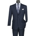 thumbnail image 3 of VINCI Men's Navy Blue 2-Button Suit w/ Adjustable Waistband, Reg-Fit - NEW, 3 of 3