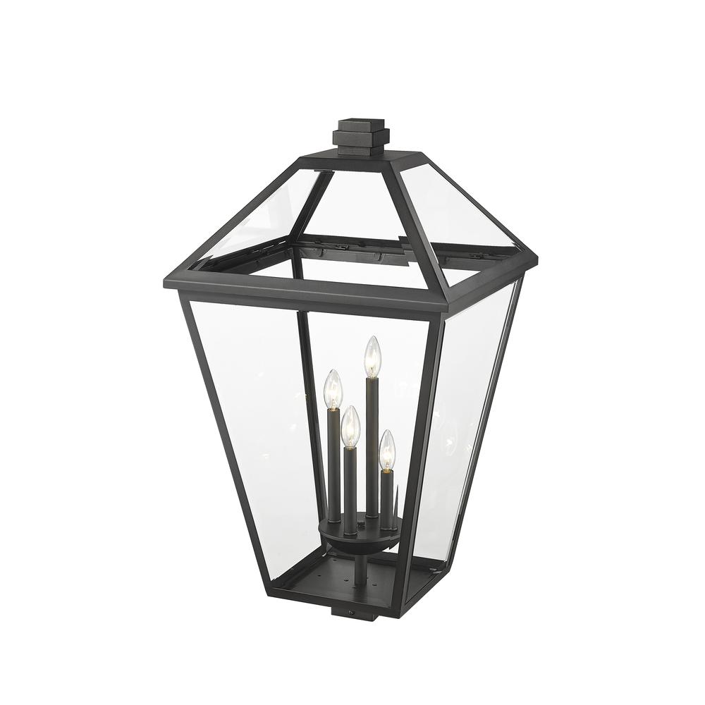 4 Light Outdoor Post Mount In Transitional Style-33.75 Inches Tall And 19.5 Inches Wide-Black Finish Z-Lite 579Phxlxs-Bk