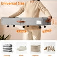 thumbnail image 2 of 6 Inches Under Bed Storage with Wheels Pack of 2, Underbed Shoe Storage Container Bin with Clear Lid Cover, Rolling Under Bed Drawer Bag Basket for Shoe Organizer Sheet Sweater - Grey, 2 of 9