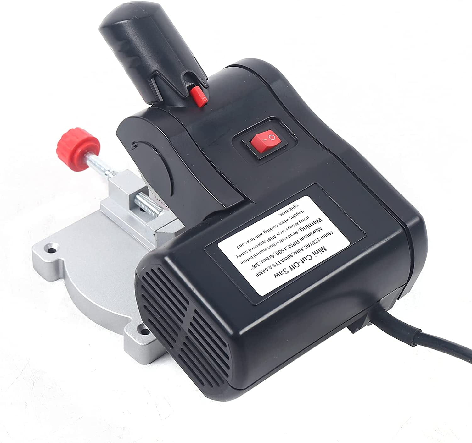 Fichiouy Mini Benchtop Cut-off Miter Saw for Wood Metal Plastic Moulding Cutting 45°Miter Saw Blade 90W