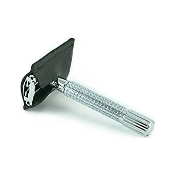 Leather Double Edge Razor - Protective Sleeve Case - Fits All Safety Razor Heads