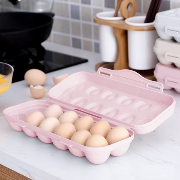 Contenedor de Almacenamiento de Huevos de 4 Niveles Deslizable - Organizador para Refrigerador con Diseño Abatible, Soporte para Huevos Que Ahorra Espacio, Protección Anticaídas, Plástico Transparent