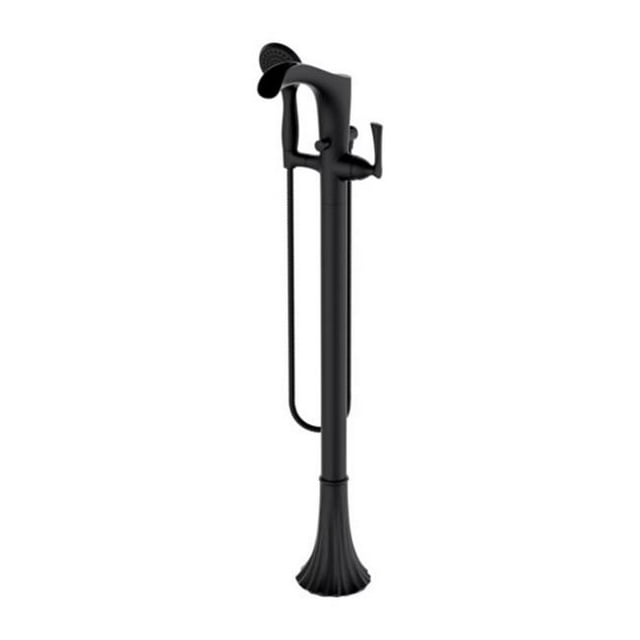 Pfister LG6-1RHB Rhen Free-Standing Roman Tub Trim with Hand Held, Matte Black