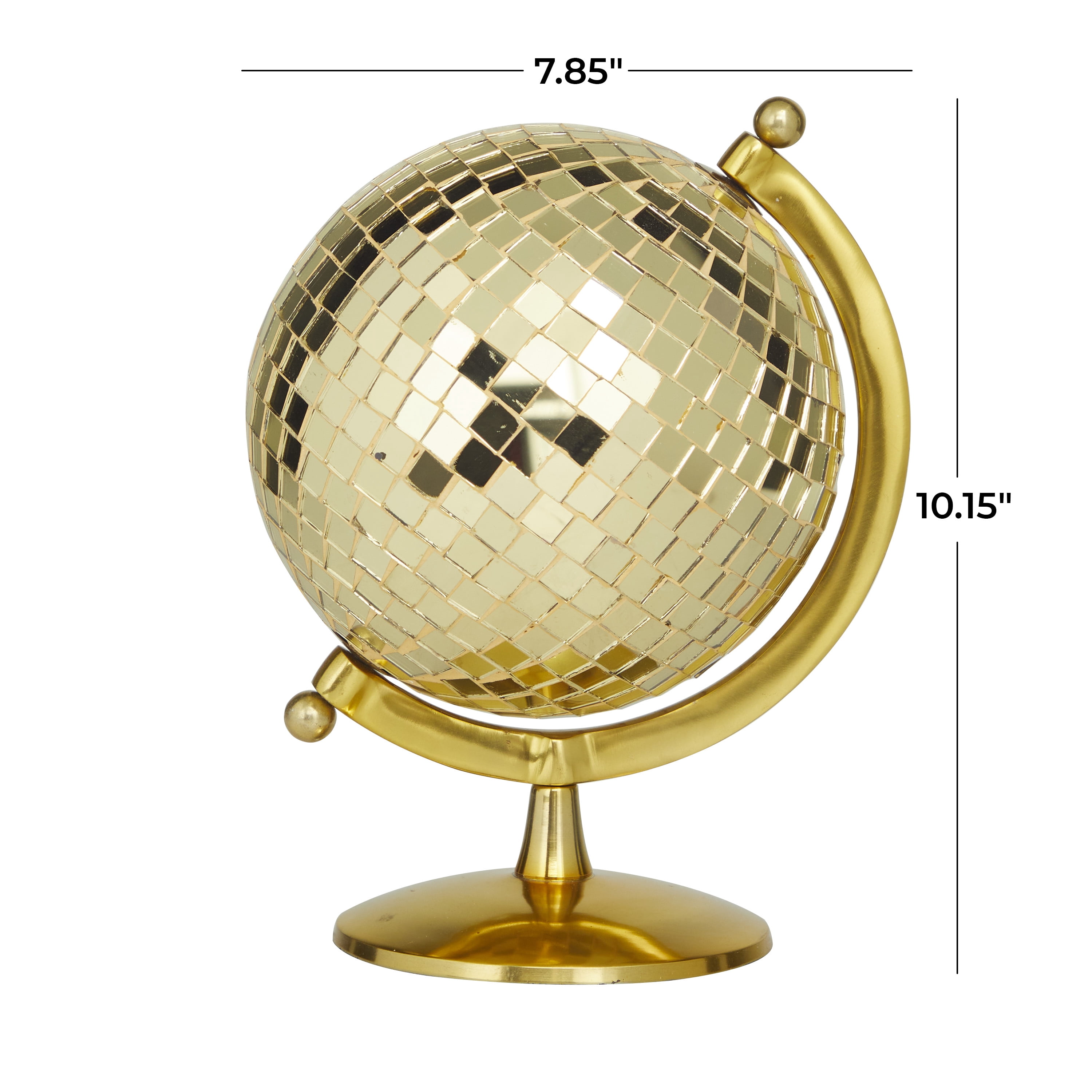 DecMode 8" Disco Ball Style Gold Globe