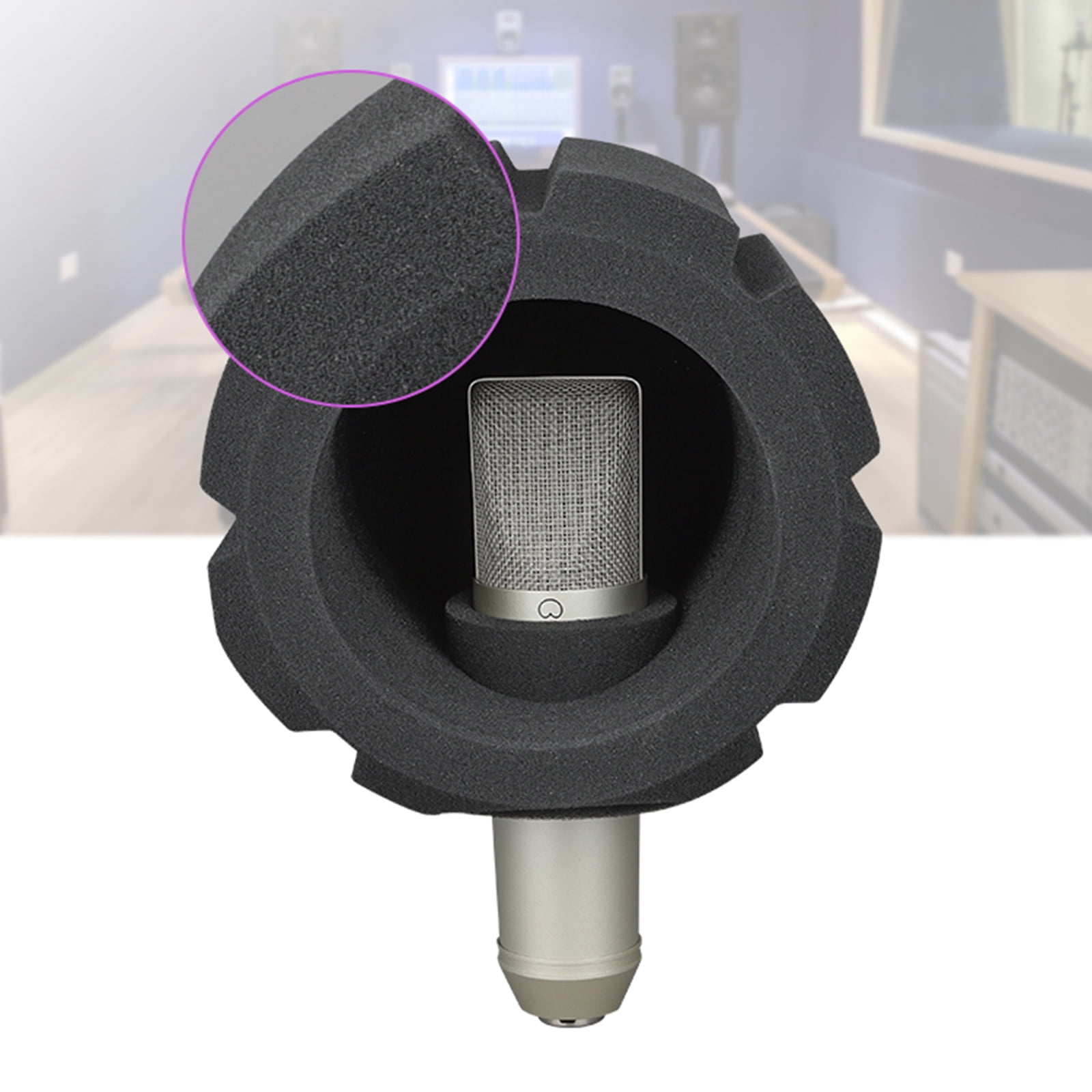 High Quality for Pop Filter Foam Pro Microphone Custom Studio Mic Shield Portable Vocal Booth Recording Wind Screen