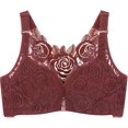 thumbnail image 2 of Gibobby Brasier con Cierre Frontal para Mujer Sujetador con One Fab Fit para mujer Sujetador tipo camiseta Demi Sujetadores convertibles para mujer(Vino,95), 2 of 3