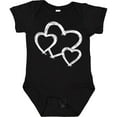 thumbnail image 3 of Inktastic Three White Hearts Boys or Girls Baby Bodysuit, 3 of 5