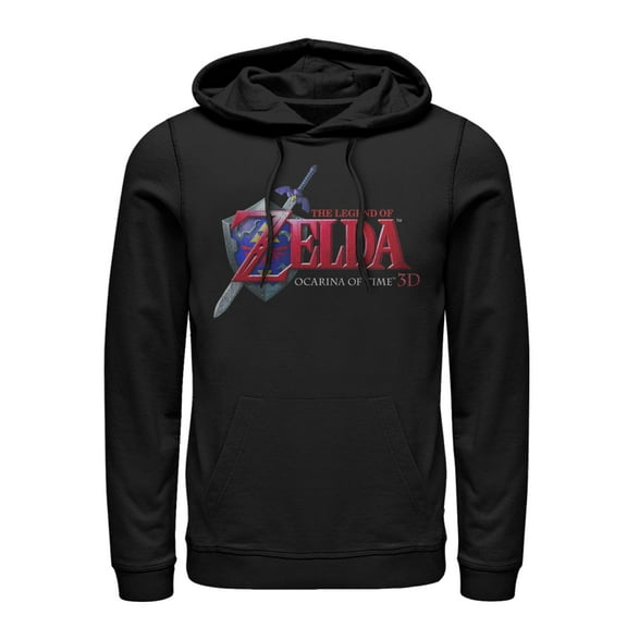 Men's Nintendo Legend of Zelda Ocarina of Time Pull Over Hoodie Black 2X Large