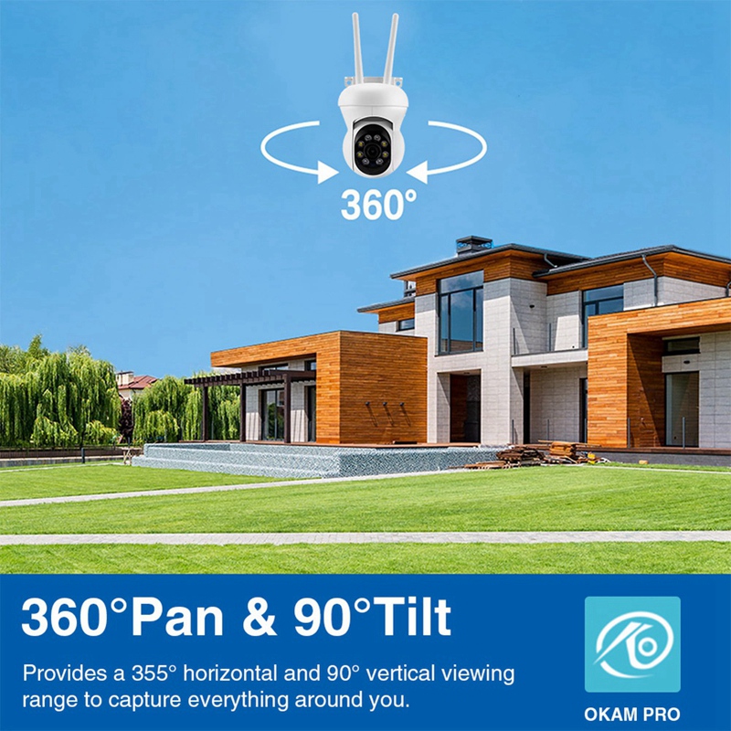2MP Wireless PTZ IP Camera Full Color AI Humanoid Detection Auto Tracking Baby Monitor Home Security Camera