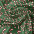 thumbnail image 7 of Ambesonne Christmas Valance & Curtain, Candy Canes, 55"x36", Green Red White, 7 of 7