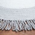 thumbnail image 3 of SAFAVIEH Cape Cod Alicia Geometric Polyester Area Rug, Grey/Ivory, 5' x 5' Round, 3 of 7