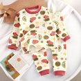 thumbnail image 4 of Cethrio Girls Cotton Pajama Sets, Crewneck 2 PC Long Sleeve Graphic Girls' Sleepwear Red Size 7, 4 of 4