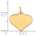 thumbnail image 2 of 14K Yellow Gold Plain .009 Gauge Engraveable Heart Disc Charm (16 X 16) Made In United States xm566/09, 2 of 5
