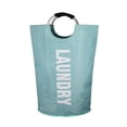 thumbnail image 4 of Bolsa de tela para lavandería, grande, de tela Oxford, para ropa sucia, plegable, de aluminio, con aro, para guardar juguetes y ropa sucia, 4 of 5
