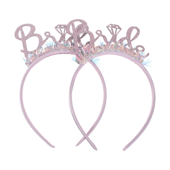 Luxshiny 2Ud Diadema De Novia Color Rosa Con Moderno Para Peinados Formales De