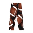 thumbnail image 5 of Xecao Brown Football On Black Men's Straight Lounge Pajama Pants: The Ultimate in Comfortable Sleepwear, 5 of 9