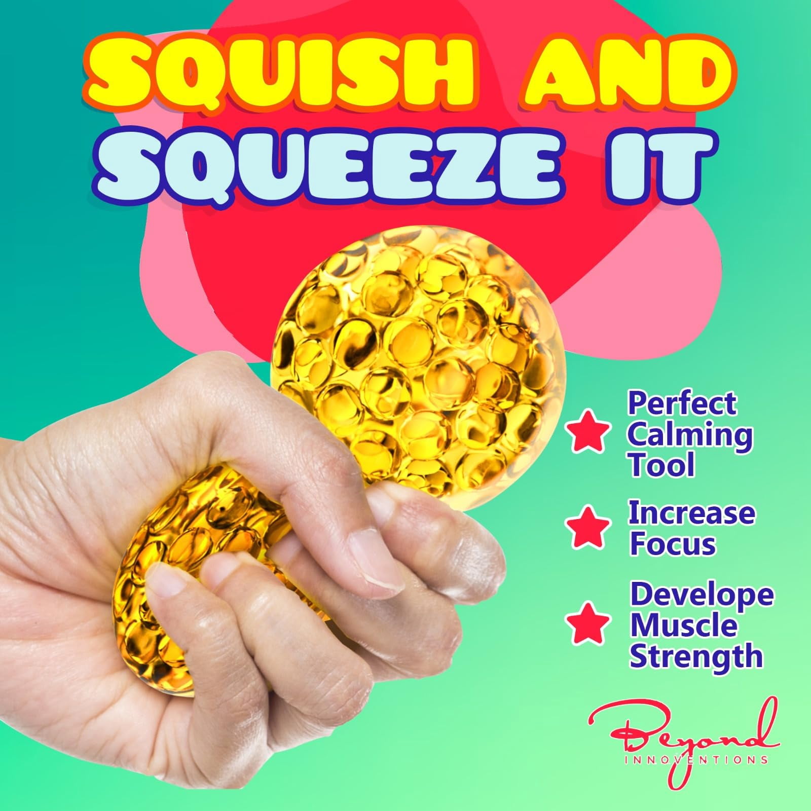 Sticky Fidget Balls - Pack of 8 Squishy Sensory Toys - TPR Material - Anxiety Relief for Adults