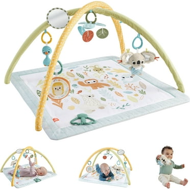 Fisher-Price Simply Senses Newborn Gym Baby Activity Mat with Mobile & 6 Sensory Activity Toys