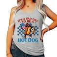 thumbnail image 3 of Men’s Fit Women Size Down – Funny 4th of July Tank Top – “It’s a Bad Day to Be a Hot Dog” – Retro BBQ Graphic Shirt – Independence Day USA Party Tee, 3 of 6