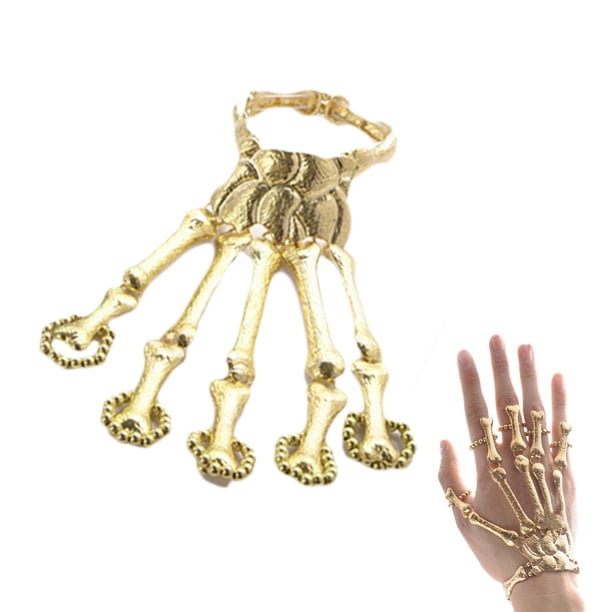 Pulsera De Dedo De Halloween Gótico Esqueleto Hueso Mano Dedo Pulsera Decoración De Fiesta Vogacara AP006572-01