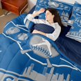 thumbnail image 4 of Castle Fairy Boys Girls Baseball Gaming Twin Bedding Sets 7-Piece,Sport Gamer Bedding Comforter Set Microfiber,Ball Game Breathable Sheet Sets,Breathable Home Decor,Reversible, 4 of 8