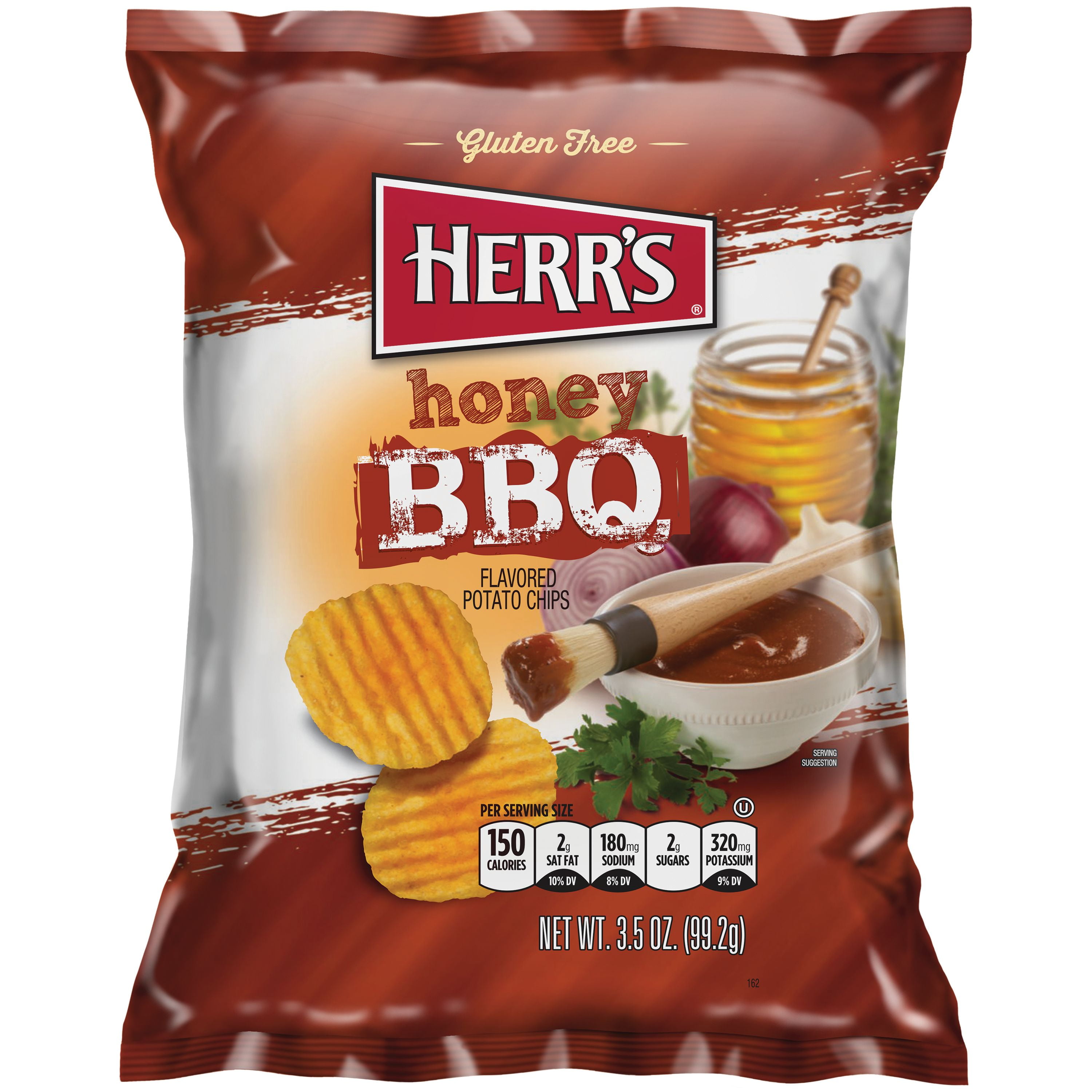 Herr's Potato Chips, Honey Barbecue, 3.5 Oz, 16 Ct