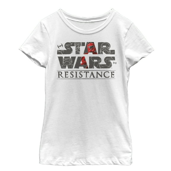 Girl's Star Wars Resistance First Order Logo Graphic Tee White X Small