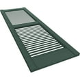 thumbnail image 6 of Ekena Millwork 14 1/2"W x 34"H Lifetime Vinyl, TailorMade Cathedral Top Center Mullion, Open Louver Shutters, w/Shutter-Loks (Per Pair), Forest Green, 6 of 6