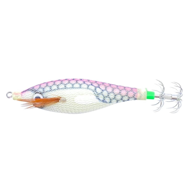 Luminous Artificial Jigs Señuelos de pesca Cuttlefish Catcher Tackle (Azul Blanco)