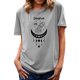 thumbnail image 1 of Gibobby Blusa Casual de Mujer Mujeres Casual Impresión Manga Corta Cuello Redondo Camiseta Suelta Blusa Tops(Gris,M), 1 of 4