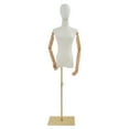 thumbnail image 4 of Female Mannequin, Female Dress Form Display, Adjustable Height（White + Wood Color + Golden）, 4 of 15