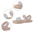 thumbnail image 5 of Wovix Sandals For Women Summer Beach Shoes Open Toe Glitter Wide Width Wedge Sandal Comfortable Footwear Indoor Outdoor Shoes Beige 39, 5 of 9