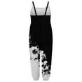 thumbnail image 4 of IROINNID Baby Summer Jumpsuits Sling Sleeveless Print for Girls Kids Harem Strap Romper Toddler Pants 1-2T, 4 of 5