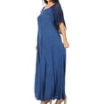 thumbnail image 4 of Sakkas Niam Women's Maxi Capelet Long Dress Celtic Medieval Renaissance Adjustable - Navy - 1XL/2XLP, 4 of 5