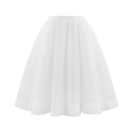Kcodviy Waist Pleated Mesh Skirt Short Skirt Soft Drape Mid Length Lingerie Skirt Large Size A Leather Mini Skirt Line Skirt