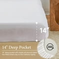 thumbnail image 3 of Simple&Opulence 100% Linen Hollow Hemstitch Sheet Set -4 Pieces European Flax Pure Washed Bed Sheets (1 Flat Sheet, 1 Fitted Sheet,2 Pillowcases) -Breathable and Soft (Hemstitch White, King), 3 of 9