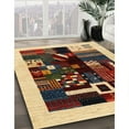 thumbnail image 3 of Ahgly Company Machine Washable Indoor Square Contemporary Vermilion Red Area Rugs, 8' Square, 3 of 7