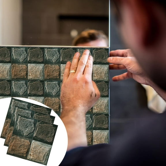 3D Crystal Tile Stickers | DIY Peel and Stick Self-Adhesive Wall Tiles | Heat-Resistant | Easy Clean | Never Yellow | Kitchen Bathroom Decor | 18 PCS Set | 3.94"x3.94" Each | Eco-Friendly