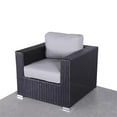 thumbnail image 2 of Living Source International Wicker Patio Chair with Cushions in Gray/Black, 2 of 2