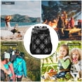 thumbnail image 7 of Backpack Cooler lunch bag 36 Can Capacity Insulated Bag for Camping, Beach, Hiking & Travel Black and White Lace Pattern, 7 of 7