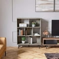 thumbnail image 2 of Bestier Open Storage Bookshelf, Ashwood Grain, Wash Grey, 2 of 6