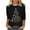 #Black, variant on WXLWZYWL Fashion Christmas T-Shirt Womens Casual Print Round Neck 3/4 Sleeve Tops Blouse