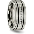 thumbnail image 6 of Chisel Titanium Brushed Polished and Enameled 1/4 Carat Diamond 9.2mm Band - Ring Size 11.0 Natural Diamonds, 6 of 8